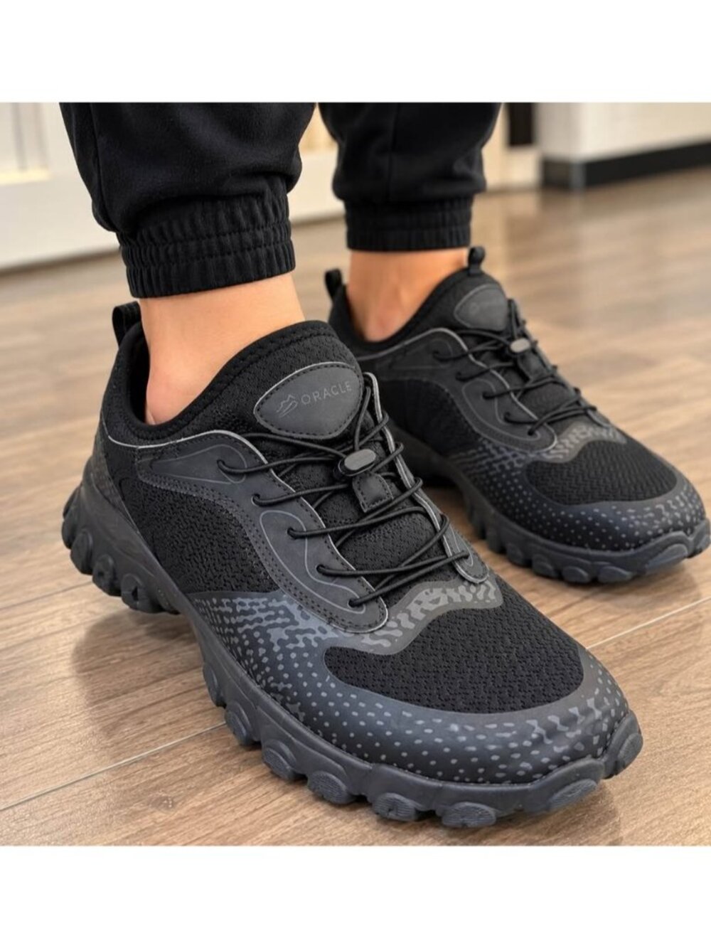 Canles Men’s Black Athletic Trail Shoes Sneakers Size 12.5 EU 47